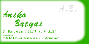 aniko batyai business card